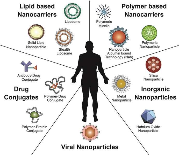 Different nanomedicine products and nanotherapeutic platforms in clinical care